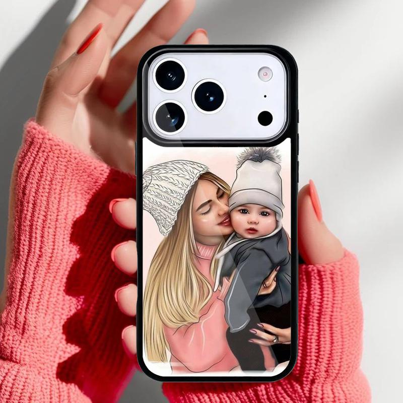 Super Mom Baby Phone Case for iPhone 17 Air 16e 15 14 13 Pro Max Back Cover for 12 11 Pro Coque