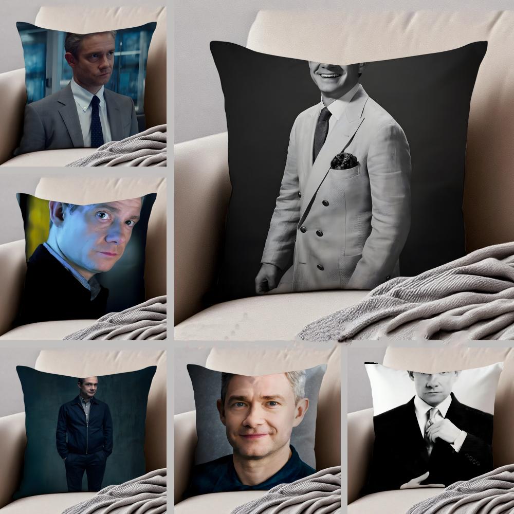 MMartin Freeman Cushion Cover Throw Pillow Cover Hidden Button Durable Polyester Chair Cushion