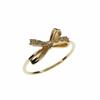 Elegant Open Design Bow Zirconia Ring For Women With Chic Geometric Style And Fit Adjustable
