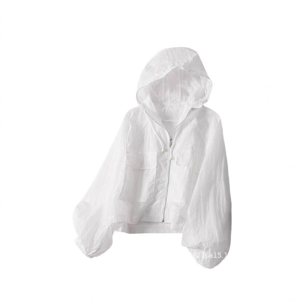 Women’s 2025 Sun Protection Hooded Zipper Jacket: Petite Loose-Fit UV-Resistant Summer Fashion.