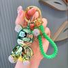 Bear Exquisite Rhinestone Keychain Chic Acrylic Key Holder For Fashionable Women