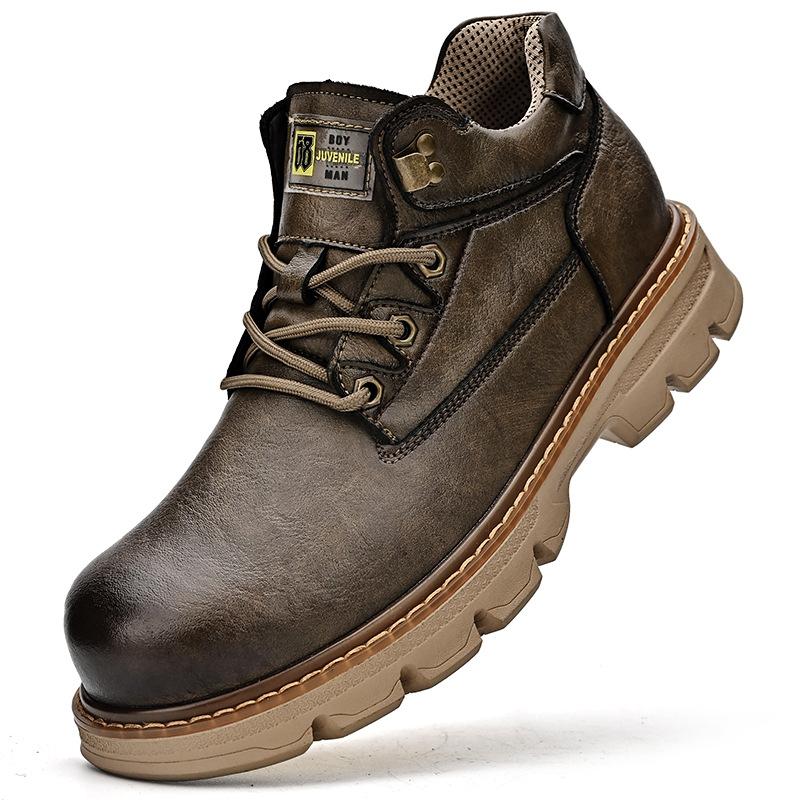 

Кожаные ботинки Мартин мужские низкие британского стиля на платформе рабочие ботинки осень и зима уличные помощь модные универсальные ботинки для мальчиков 39 хаки