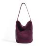 Autumn and Winter Leather Simple Retro Messenger Bag Matte Cowhide Exquisite Portable Bucket