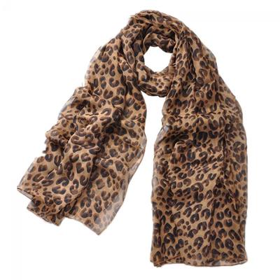 Soft Fashion Women Chiffon Wrap Shawl Leopard Scarf