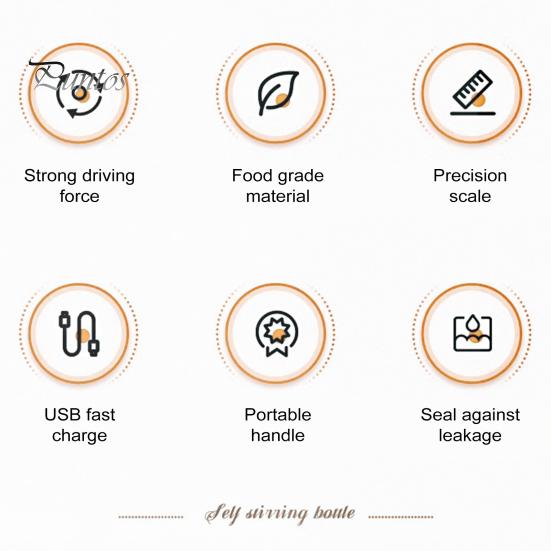 Electric Protein Shaker Bottle Instant Blending Mixer Cup for Protein Shakes Nuts Fruits Self Stirring Shaker Bottle for Fitness Enthusiasts USB