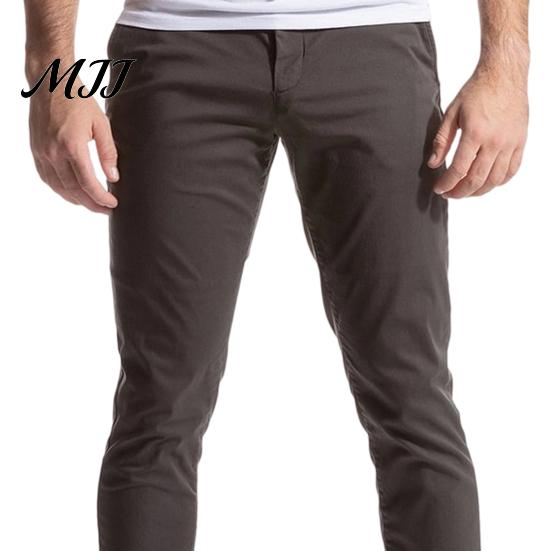 Casual Business Attire for Men Twill Trousers, Slim Fit Stretch Chinos Pants, Solid Color Wrinkle Resistant Trousers Straight Leg Pants Office Dating