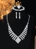 European Style Diamond-Inlaid Evening Necklace & Jewelry Set for Brides