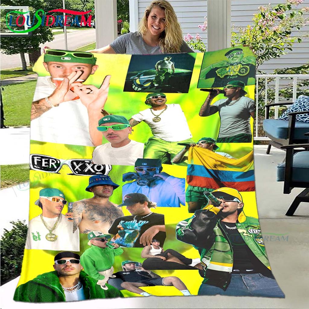 100% Polyester Pop Singer F-Ferxxo Four Seasons Blanket Sofa Cover Travel Bed Plush Blanket Travel Office Break Blanket Gift