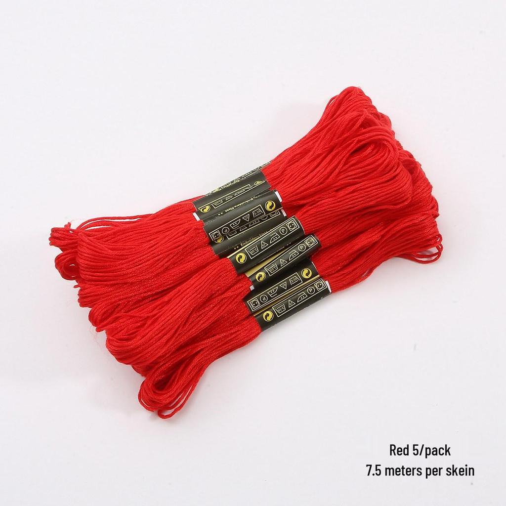 Weißer Blume Baumwollstickgarn: 6-fädiges Kreuzstich-Bastelpaket