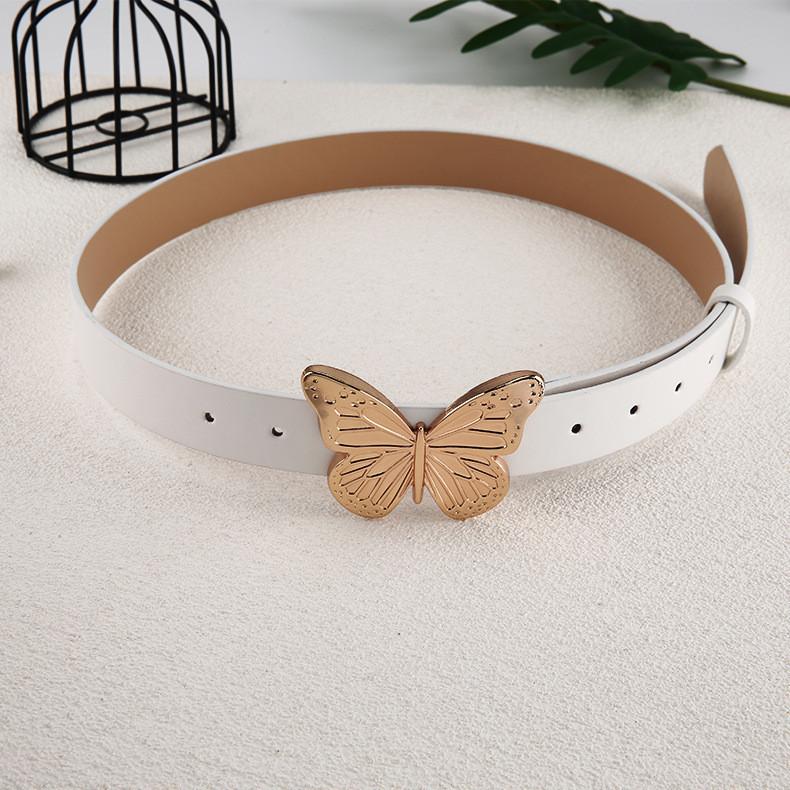 2022 Metal Butterfly Clasp Belt With Vintage Simple Decoration For Women