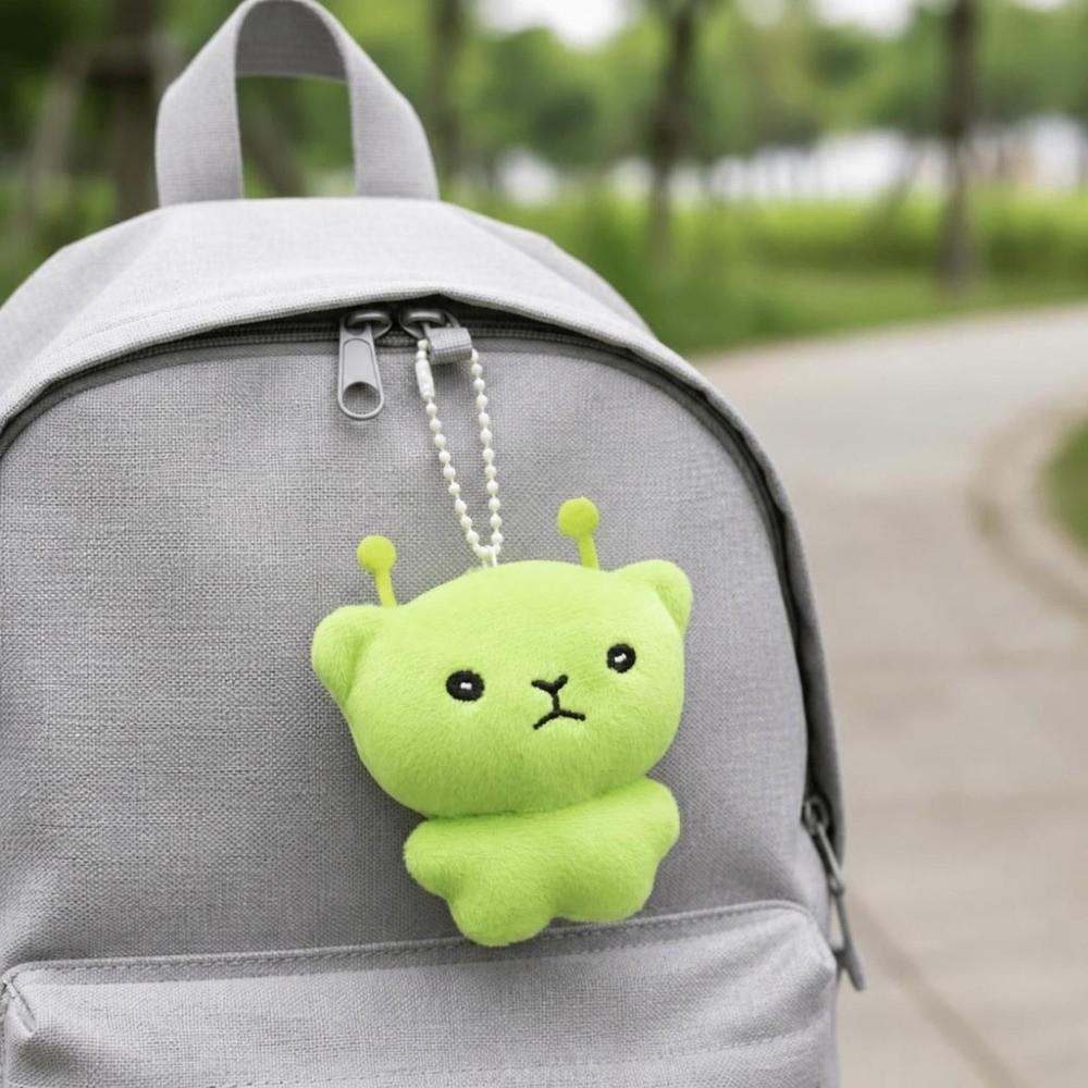 Cute Star Mobile Phone Rope Soft Alien Cat Keychain Plush Backpack Pendant  Accessories Gifts