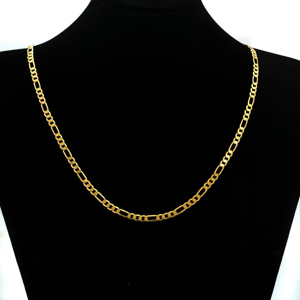 Men's Stainless Steel Cuban Chain Necklace - Titanium Trend, Versatile 3-in-1 Figaro Chain