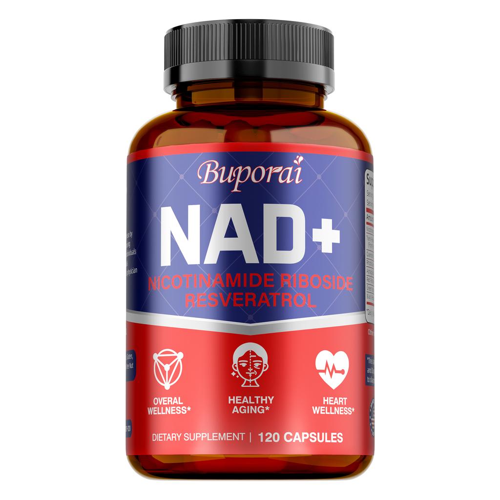 Buporai NAD+ Dietary Supplement, Contains Nicotinic Riboside and Resveratrol, Daily Nutritional Supplement