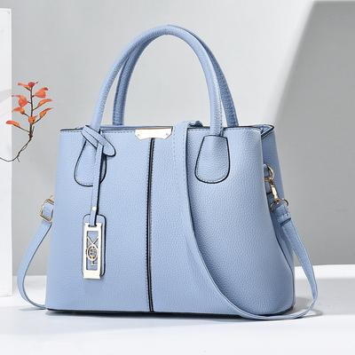 Fashion Faux Leather Tote Bag Elegant Textured Large Capacity Shoulder Hand Bag For Ladies