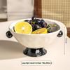 Ru Han Ceramic Fruit Bowl with Pearl Handles