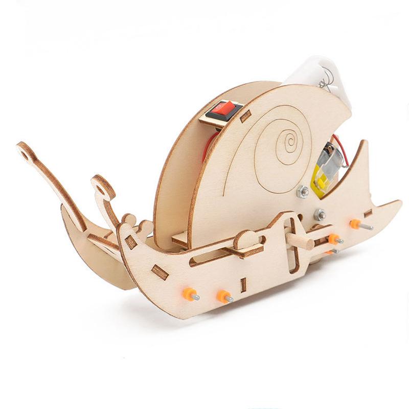 Physics STEM Technology Gadget Teaching Aids Kids Science Toys Electric Snail Educational Toys for Children DIY Craft