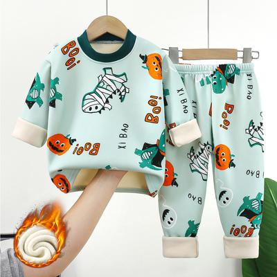 Seturi de pijamale calde pentru copii Toamna iarna plus catifea costume costume baieti fete moda imprimeu pulover+pantaloni 2buc tinute 1-14 ani