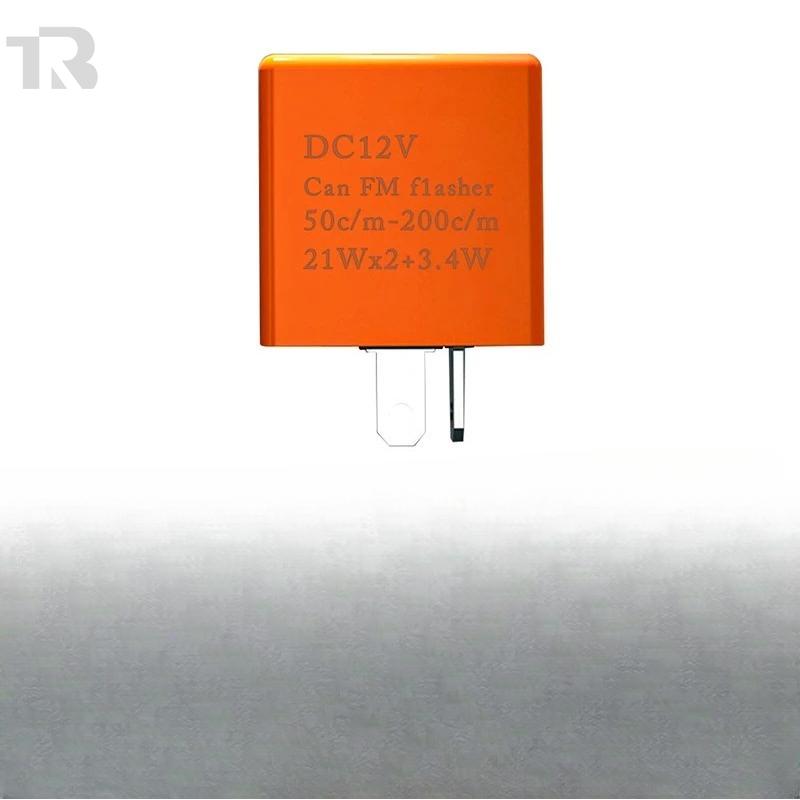 2 Pin LED Flasher Relay Adjustable Frequency Turn Signal Indicator Square Relay Signal Light Controller Motorcycle Accessories