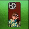 Singer E-Ed Sheeran Phone Case For iPhone 16,15,14,13,12,11,Mini,Pro,MAX Gray Matte Silicone Black Cover