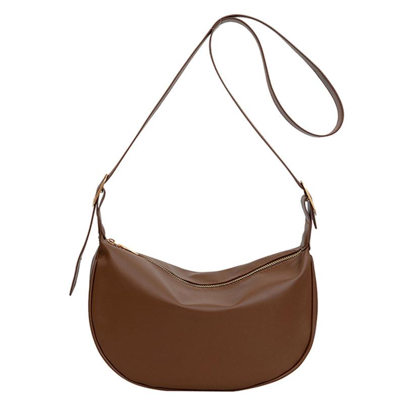 

Versatile casual messenger women s bag New simple shoulder bag Textured commuter underarm small square bag One size темно-коричневого