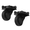 1 Pair Luggage Swivel Casters Plastic Mute Suitcase Swivel Wheel Repalcement Black A65