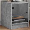 VidaXL Bedside Tables and Glass Doors 2 Pcs, Nightstand, Telephone Table, Side Cabinet, Storage Furniture 836350