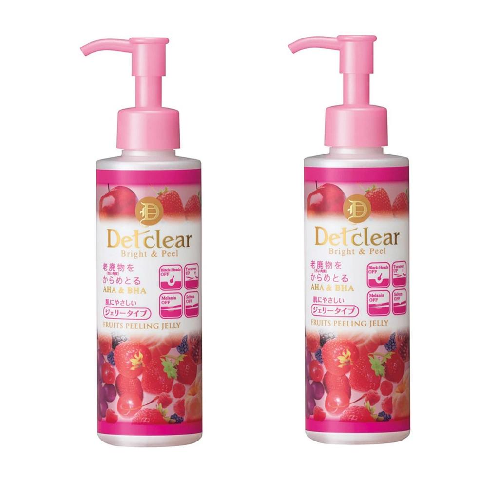 Detclear Bright & Peel Peeling Jelly 180ml X 2(Fragrance Free / Mixed Berry / Mixed Fruit)