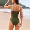 Women's Solid Color  Swimwear Sense Bikini With Chest Pad No Steel Bra Swimwear