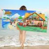 Cartoon Animal C-Crossing Beach Towel Colorful Bath Towels for Girl Microfiber Quick Dry Custom Sand Free Beach Yoga Spa Gym