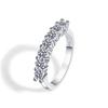 Silve Gorgeous Shiny Stone Zircom Ring For Women Engagement Wedding High Quality Fine Jewelry