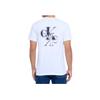 Calvin Klein Letter Logo Print Loose Fit Crew Neck Short Sleeve T-Shirt Men Tops White J30J324646-YAF
