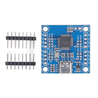 USB auf 4-fach TTL Modul CH9344 12Mbps Baudrate UART Serielles Schnittstellenmodul UART Transceiver 3.3V