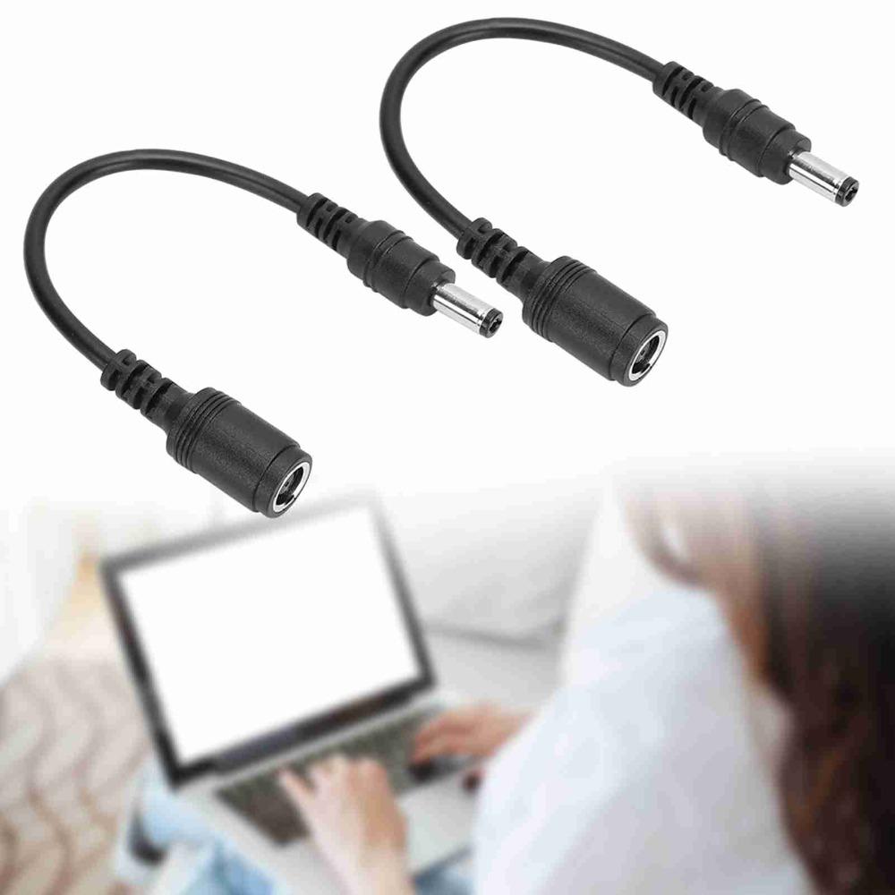 2PCS 7.4x5.0mm Female DC Power Charger Adapter Black Connector Wire for for HP Laptop Office