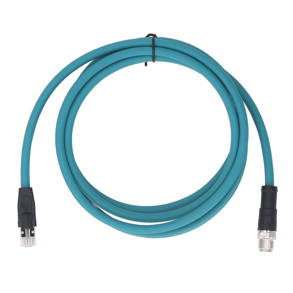 Industrial Ethernet Cable M12 8Pin X Code Straight Connector to RJ45 Male Adapter Cord CAT6A 2 Meter