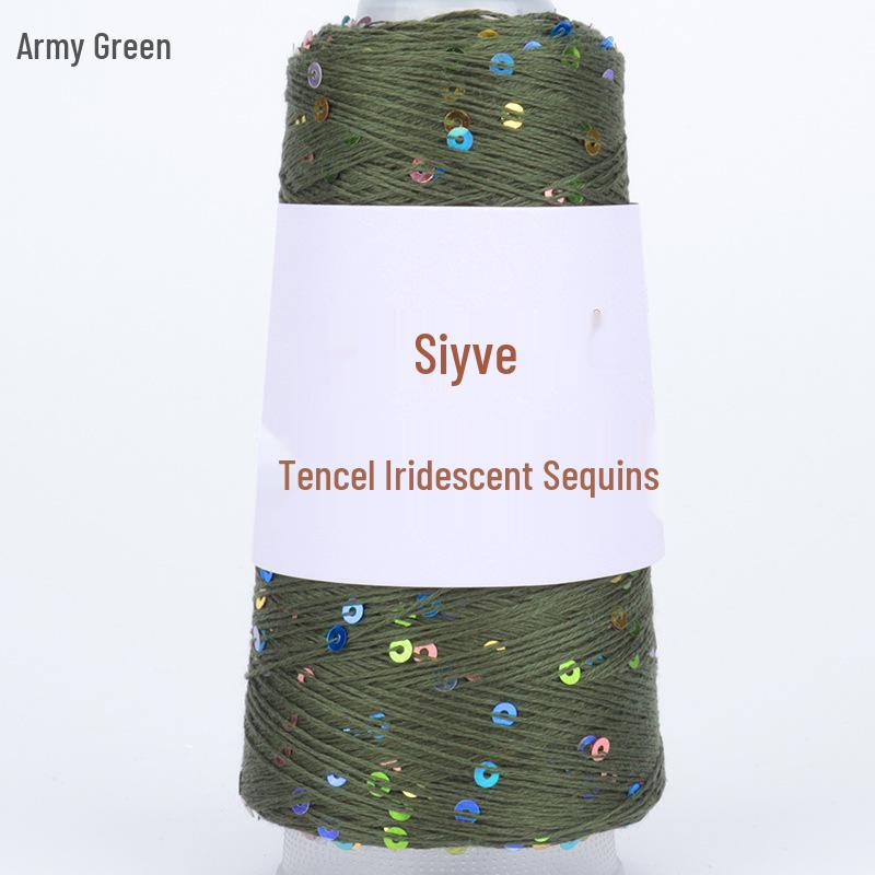 Si Yue Tencel Iridescent Paljettgarn: Handstickat Mode Bländar