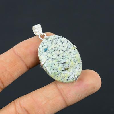 925 Silver Oval K2 Jasper Gemstone Elegant Anniversary Bezel New Pendant Jewelry