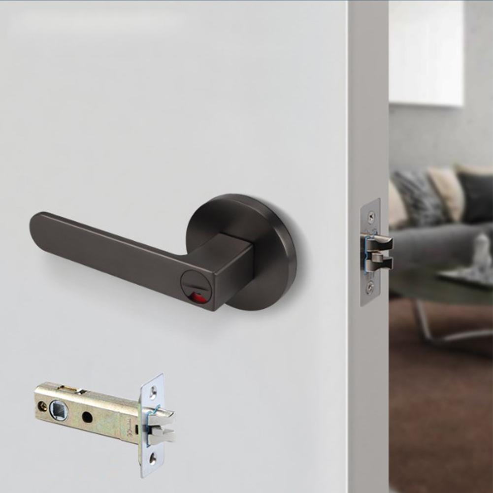 

Hardware Privacy Lock Gray Indicator Door Lock Adaptable For Bathroom Firm Grip Operation Long-Lasting Performance серый