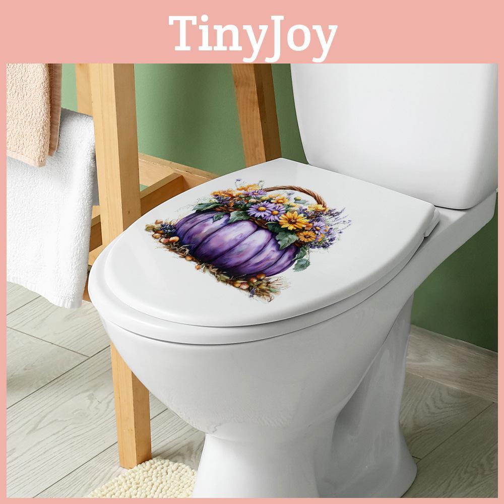 Pumpkin Halloween Pvc Flower Basket Closestool Sticker Living Room Decal Wall
