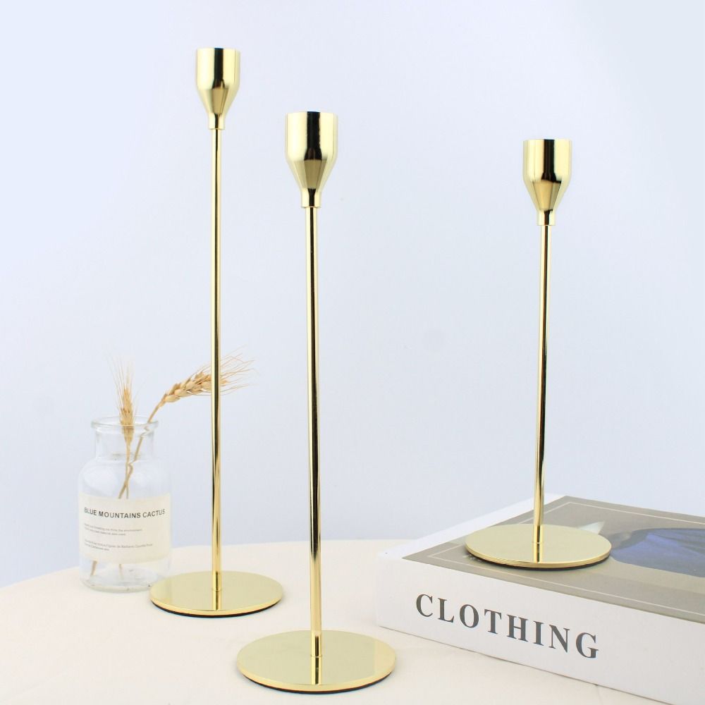 Decoration Luxury For Wedding Table Metal Home Decor Candle Stand Tabletop Ornament Candlestick