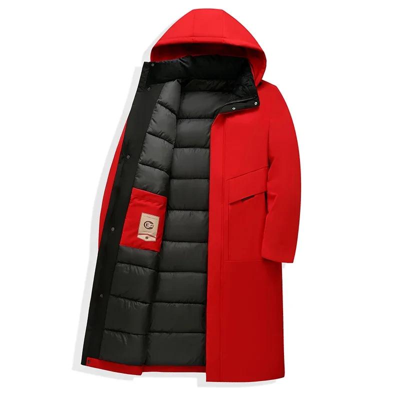 Men Winter Fleece Long Jacket with