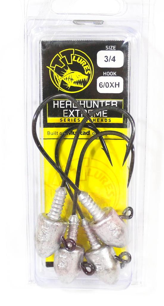 Tackle Tactics TT Head Hunter Extreme Jig Head 3/4 oz 6/0 XH 4/pack (1371)