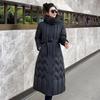 Women's new hooded windproof lightweight thickened fluffy warm cold long section of high-quality fabric casual sports jacket cotton clothing
