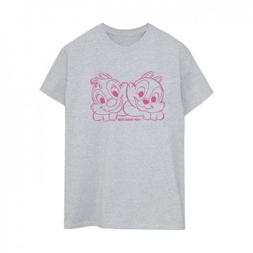 Disney Womens/Ladies Chip ´n´ Dale Nuts About You Cotton Boyfriend T-Shirt