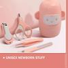HOLIDYOYO Baby Nail Clipper Set, Pink, Compact and Lightweight, Made of ABS Stainless Steel, Anti-Cut Design, for Children's Nail Clippers, Nose and E