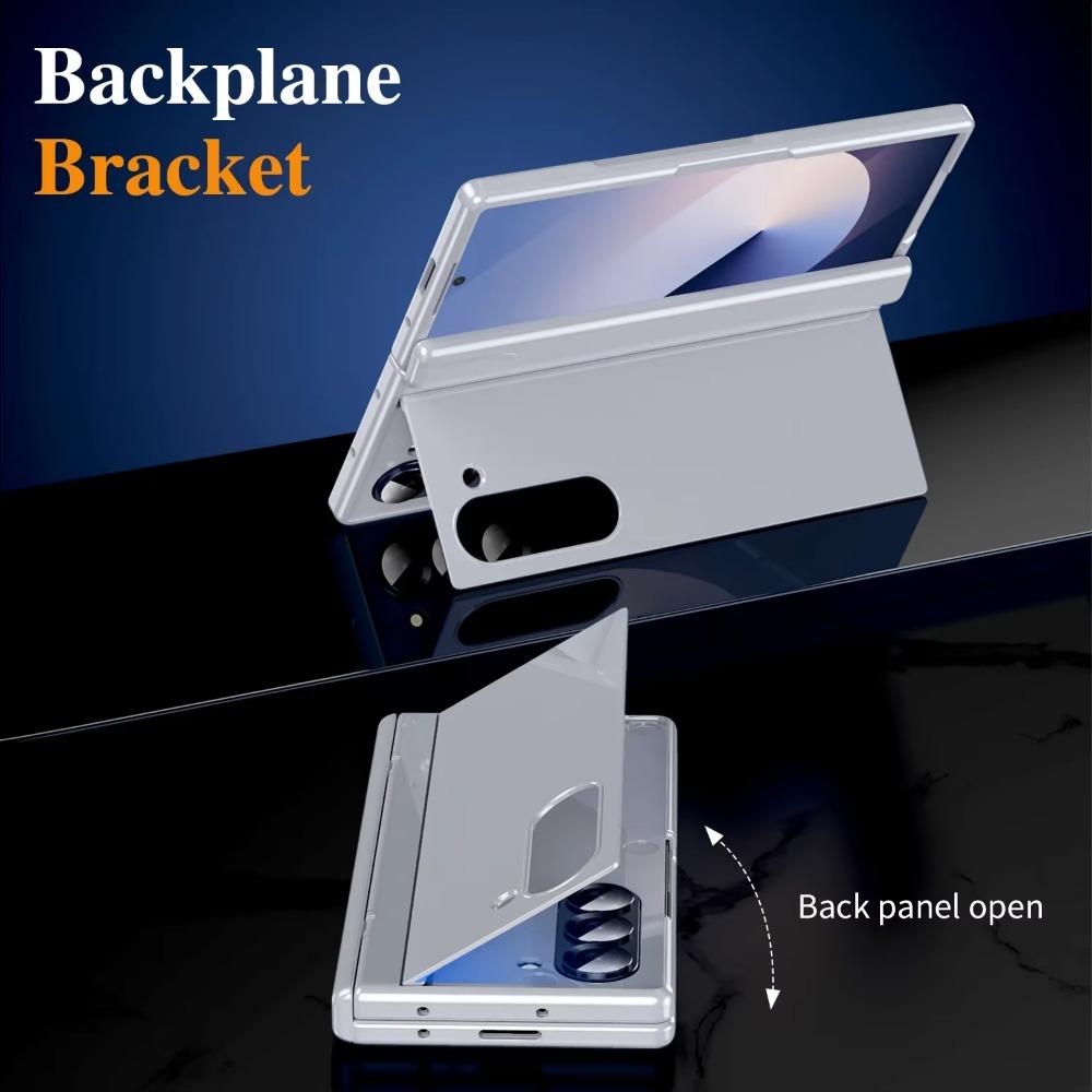 High Quality Business Matte Kickstand Hinged Case For Samsung Galaxy Z Fold7 6 5 4 3 Screen Protector Film Hard Shockproof Cover