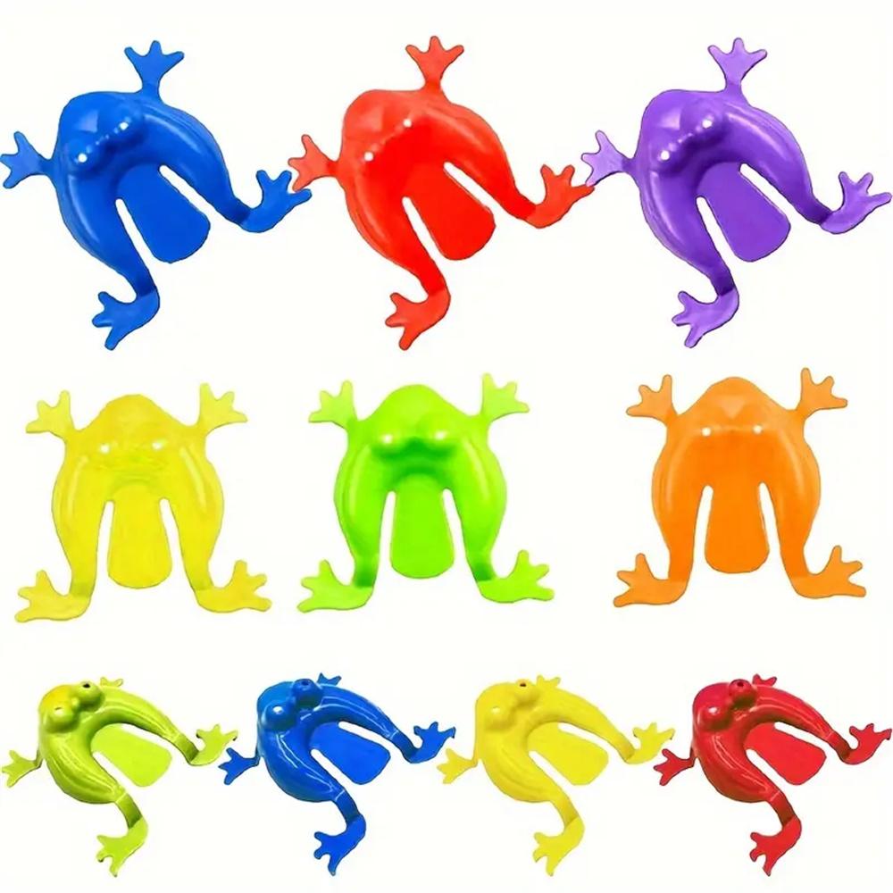 200pcs Colorful Jumping Frog Toys Novelty Birthday Gift Creative Finger Game Party Supplies Art Craft Ornaments Access Relax Toy