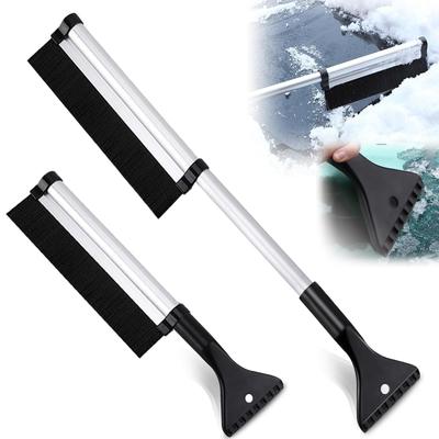 Wysuwana szczotka do śniegu skrobaczka do lodu na szybę 2 w 1 lekka łopata do odśnieżania szczotka skrobaczka do lodu do samochodu/ciężarówki