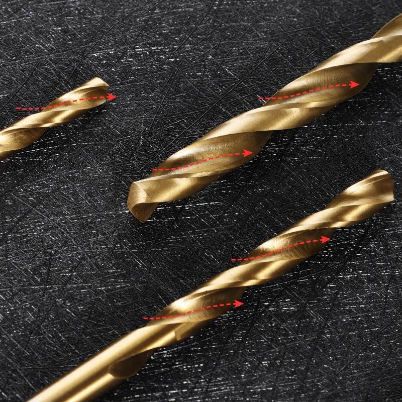 High-Speed Steel Drill Kit 13 Piece Set, Impact Quick Change Drill Kit For Cast Iron Hardening Metal Wood And Plastic