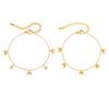 Dainty Bowknot Bracelet for Women, 18K Gold Plated Stainless Steel Adjustable Chain Zircon Bow Bracelet, Non-fading Jewelry Gift