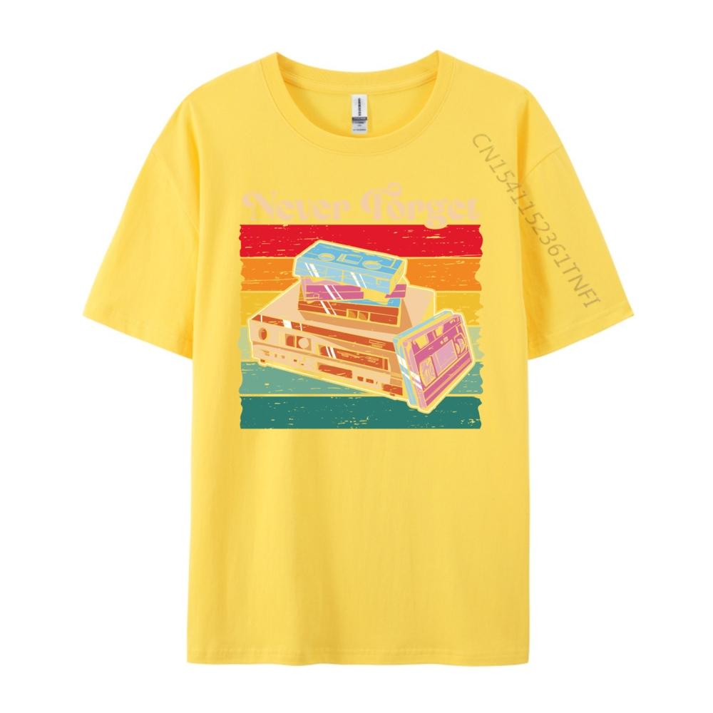 Retro Vhs Kassette Luxus T-Shirt Herren Hochwertige Shirts Übergroß Geek